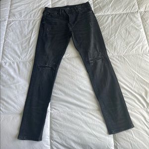 American Eagle Airflex+ Black Ripped Jeans